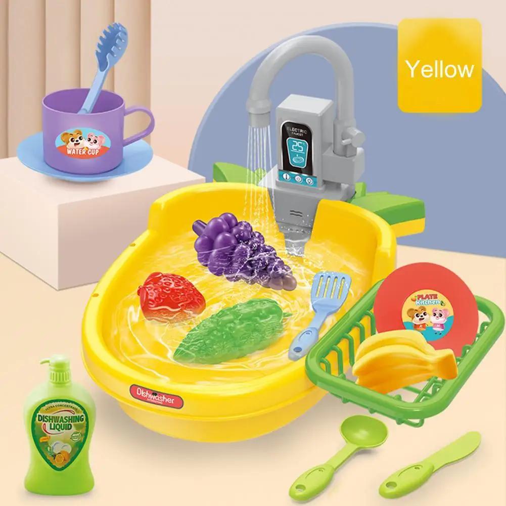 15Pcs Scenario Drills Creative Anti-deform Children Kitchen Mini Dishwasher Toy Simulation Dishwasher for Household